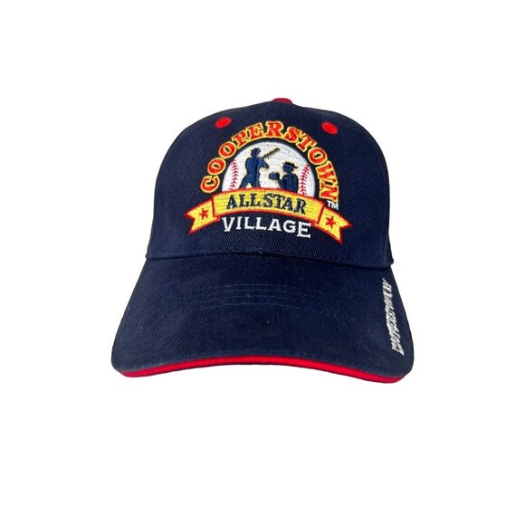 Cooperstown All Star Village Baseball Cap Navy/Red Adjusts It's A Baseball Thing - Picture 1 of 8
